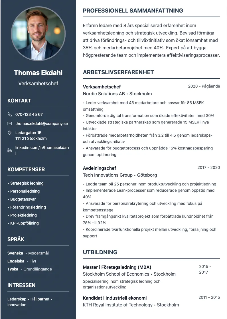 Gratis cv-mall Gratis cv-mall med modern design och professionell layout